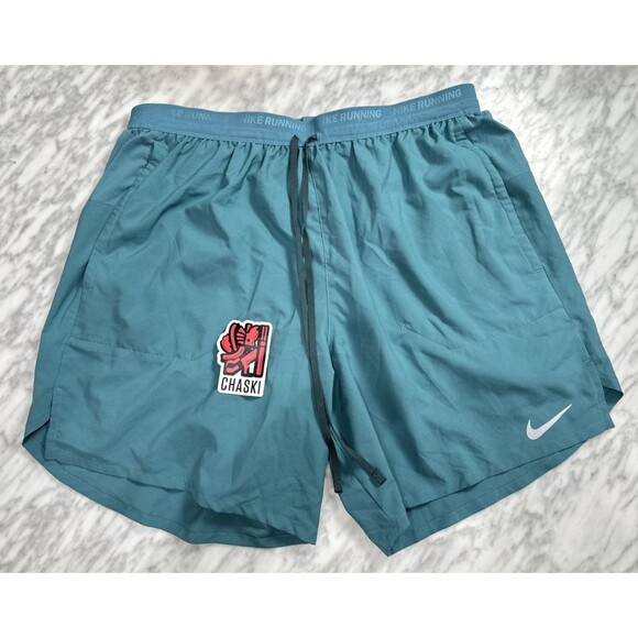Nike Dri-Fit 7” 2 in 1 Running Shorts Men's Mineral Teal DM4759-379  Large - Picture 1 of 9